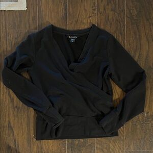 Athleta Black Wrap Sweatshirt